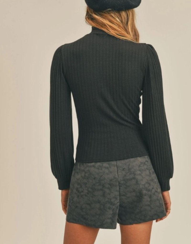 Sage The Label Sage The Label Top 'Which Way' Ribbed Turtleneck