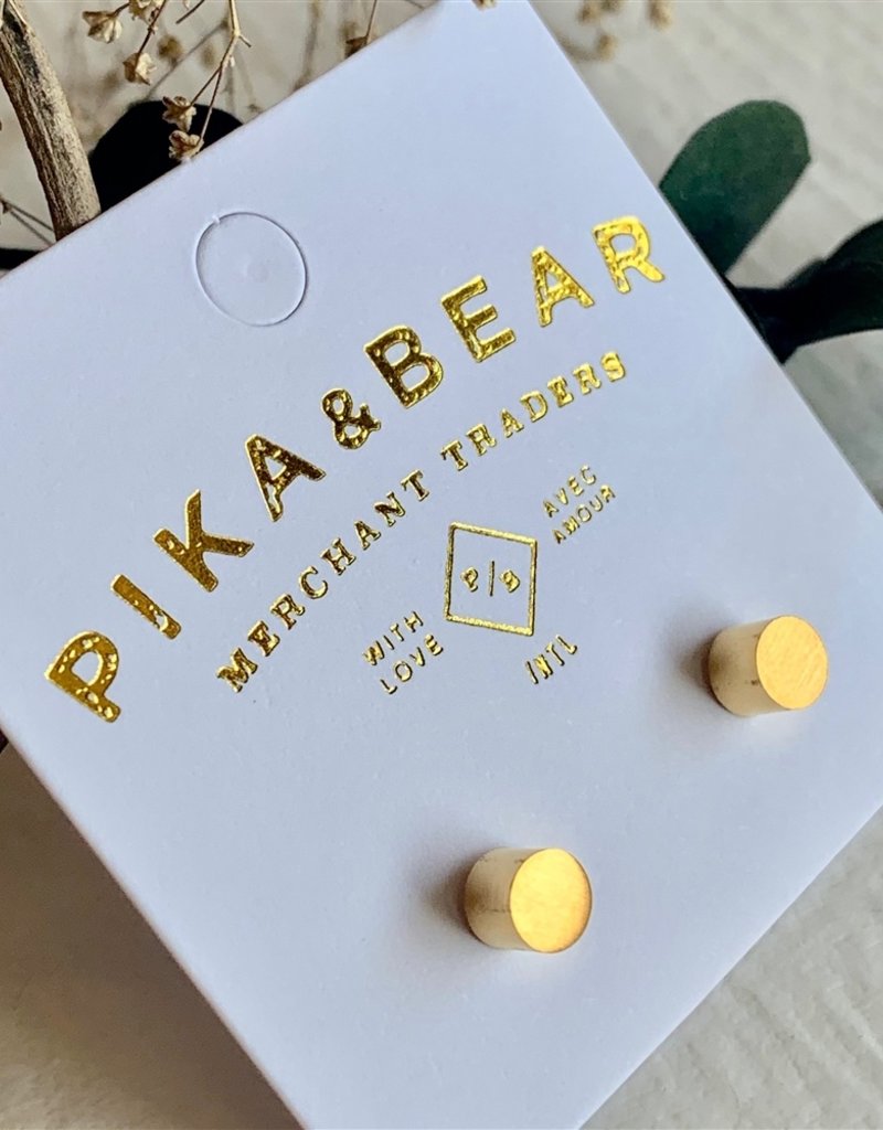 PIKA&BEAR Pika & Bear Earrings 'Cylin' Minimalistic Stud