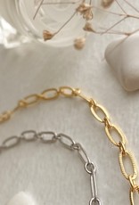 PIKA&BEAR Pika & Bear Necklace 'Donostia' Textured Paperclip Chain