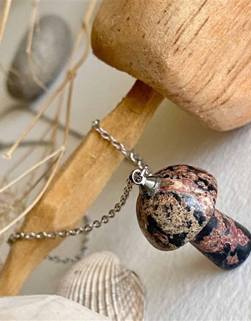 PIKA&BEAR Pika & Bear Necklace 'Bolete' Stone Mushie Pendant