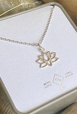 PIKA&BEAR Pika & Bear Necklace 'Cifera' Lotus Blossom Pendant