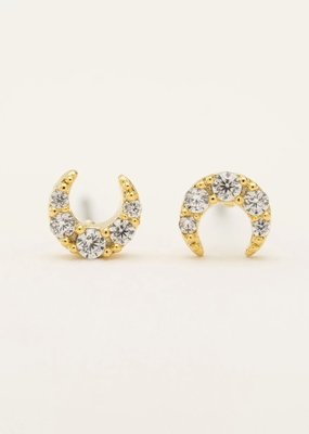 Lovers Tempo Lovers Tempo Earrings 'Crystal Moon' Studs