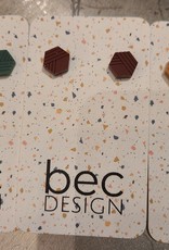 bec DESIGN bec DESIGN earrings - Hexi Studs