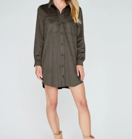GENTLE FAWN Gentle Fawn 'Holly' Faux Suede Shirt Dress