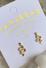 PIKA&BEAR Pika & Bear 'Grasslands' Snake Stud Earrings