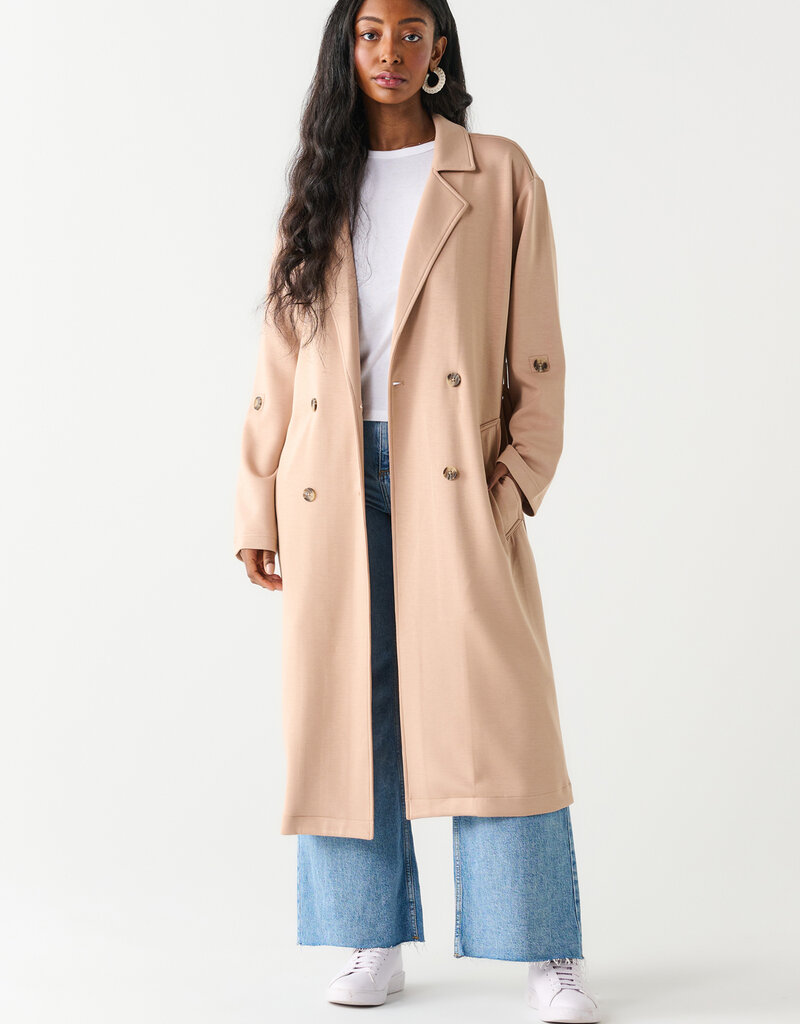 DEX 'Riley' Double Breasted Knit Trench Coat