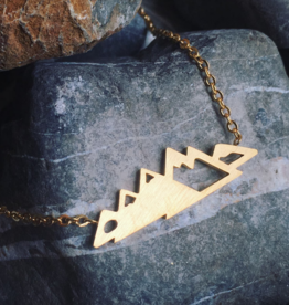 'Rundle' Stainless Steel Mountain Necklace