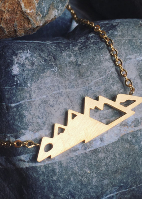 'Rundle' Stainless Steel Mountain Necklace