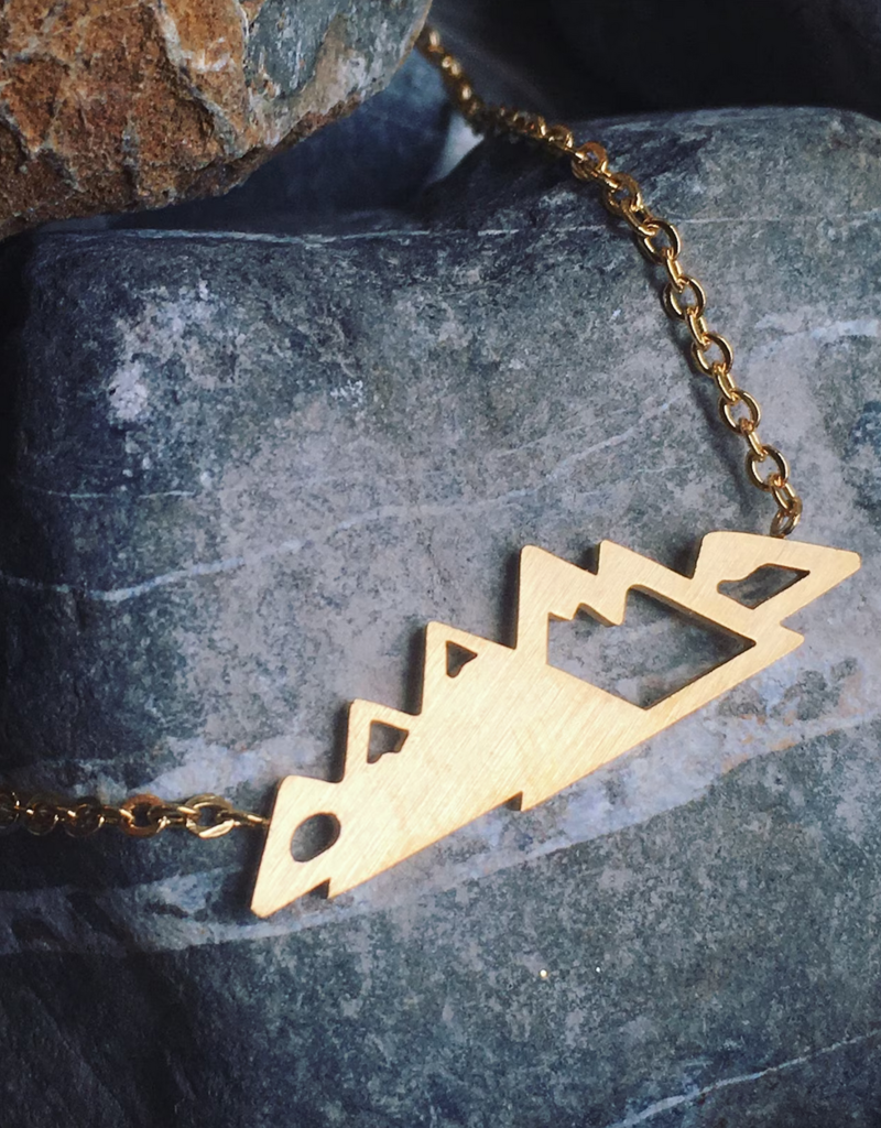 'Rundle' Stainless Steel Mountain Necklace