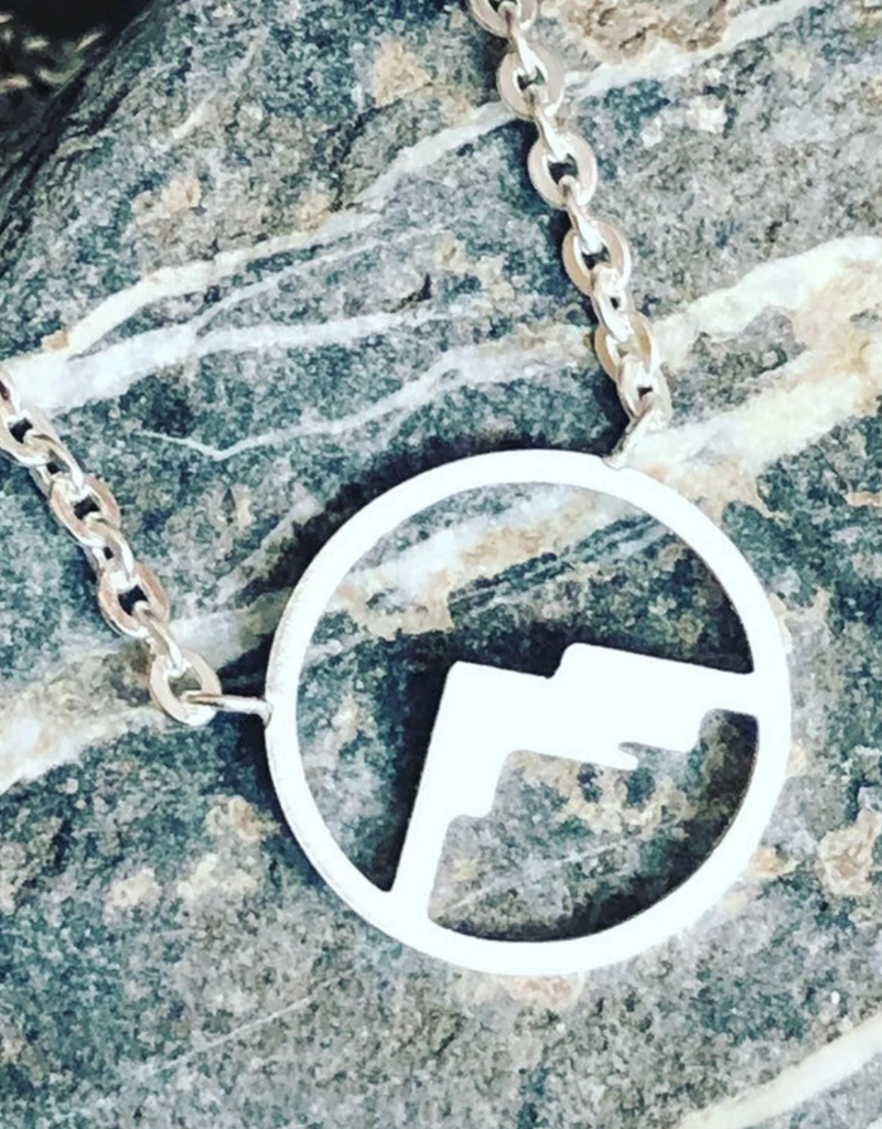 Wonderland 'Temple' Stainless Steel Mountain Necklace