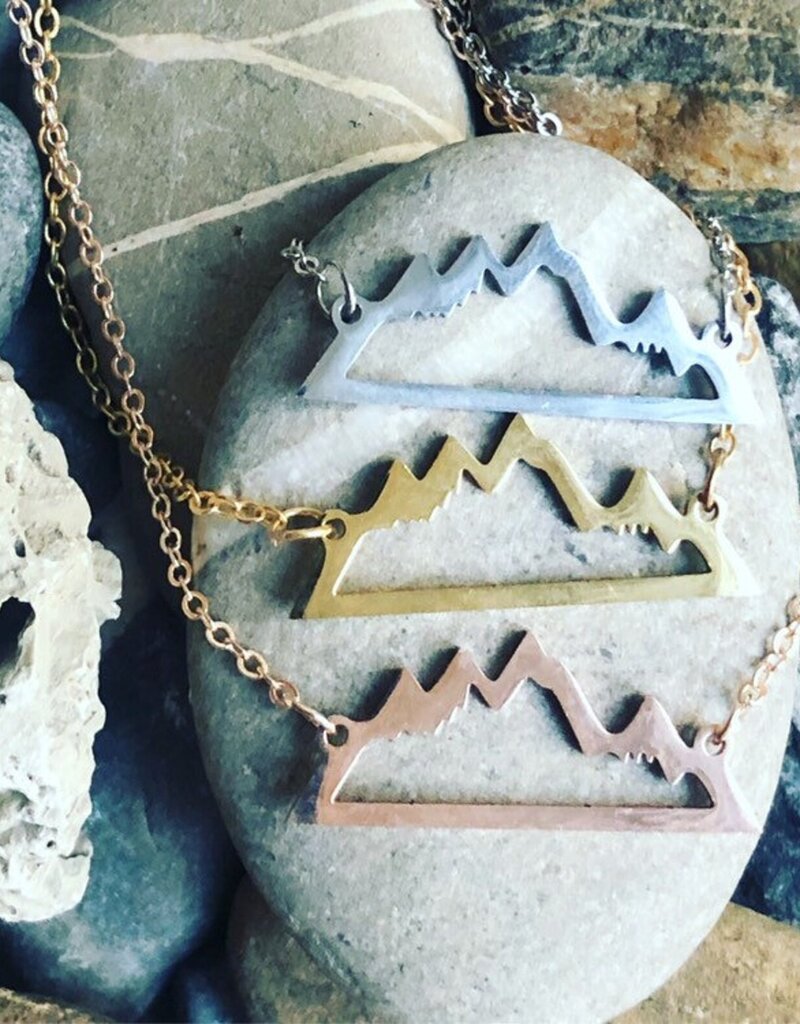 'Assiniboine' Stainless Steel Mountain Necklace