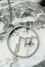 'Bourgeau' Stainless Steel Mountain Necklace