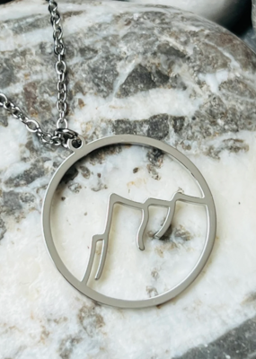 Wonderland 'Bourgeau' Stainless Steel Mountain Necklace