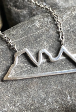'Three Sisters' Stainless Steel Mountain Necklace