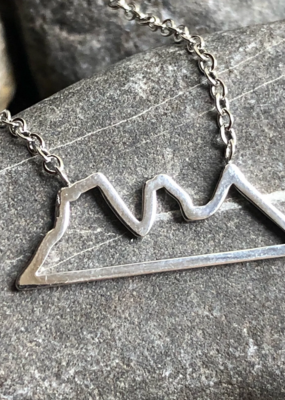 'Three Sisters' Stainless Steel Mountain Necklace
