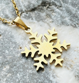 Wonderland 'Elsa' Stainless Steel Snowflake Necklace