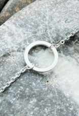 Wonderland 'Moon' Stainless Steel Circle Pendant Necklace