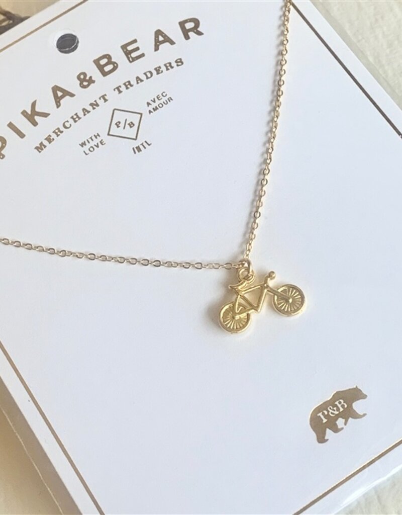 PIKA&BEAR Pika & Bear Necklace 'Fixie' Tiny Bicycle Pendant