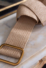 'Medelin' Textured Belt w/ Chunky Buckle