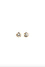 LISBETH 'Fossette' Cubic Zirconia Studs Earrings