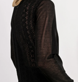 Molly Bracken 'Chloe' Lace Back Cardigan w/ Buttons