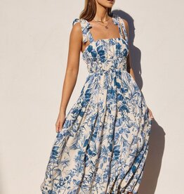 'Ada' Strappy Floral Midi Dress