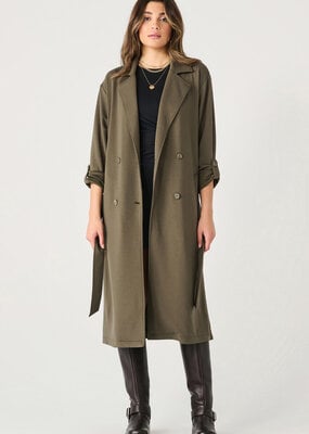 DEX 'Riley' Double Breasted Knit Trench Coat