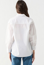 DEX 'Cassia' Poplin Button Up Blouse w/ Pocket