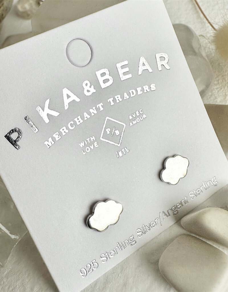 PIKA&BEAR 'Nephos' Tiny Cloud Stud Earrings
