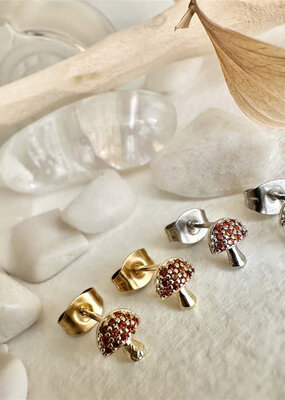 PIKA&BEAR 'Peyo' Mushroom Stud Earrings