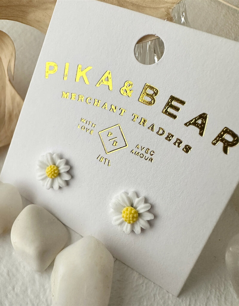 PIKA&BEAR 'Bellis' Daisy Stud Earrings