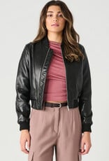 DEX 'Faraday' Faux Leather Bomber Jacket