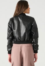 DEX 'Faraday' Faux Leather Bomber Jacket