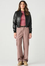 DEX 'Faraday' Faux Leather Bomber Jacket