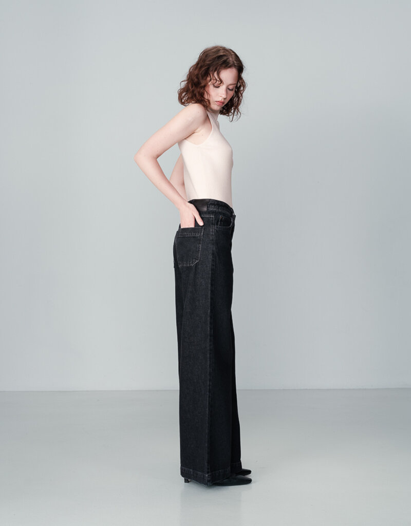 Grace & Mila '95' High Waist Wide Leg Denim Pant