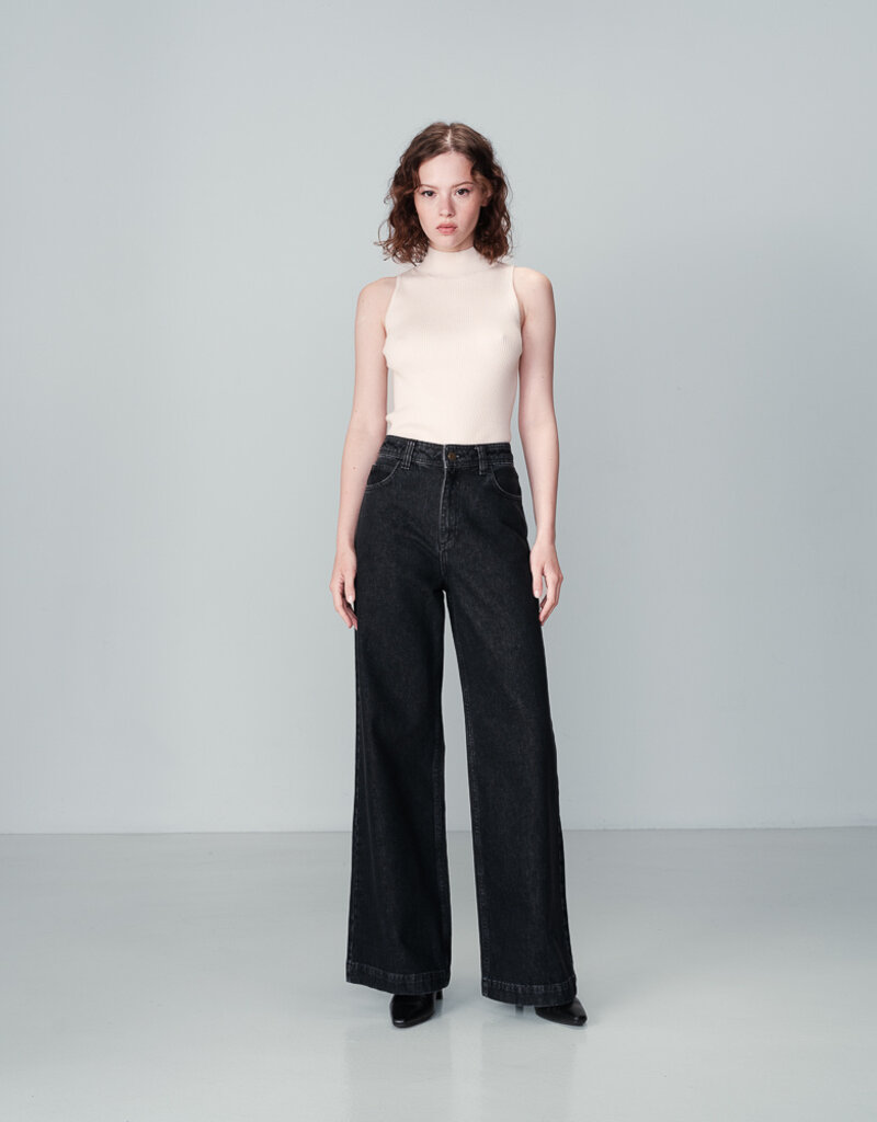 Grace & Mila '95' High Waist Wide Leg Denim Pant