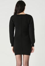 DEX 'Peony' V-Neck Ribbed Sweater Dress