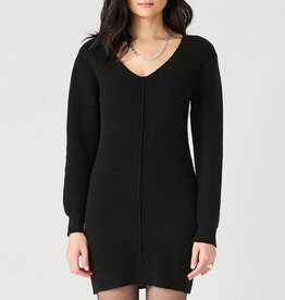 DEX 'Peony' V-Neck Ribbed Sweater Dress