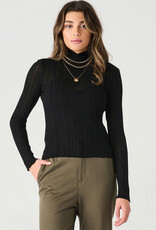 DEX 'Arella' Ribbed Lt Knit Mockneck Top