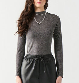 DEX 'Rae' Shimmer Knit Mockneck Top