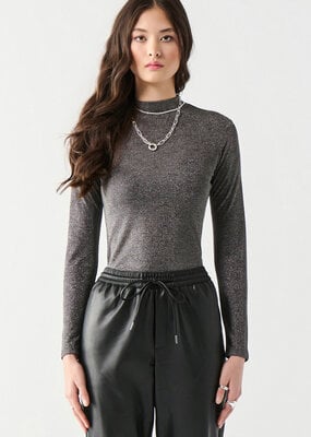 DEX 'Rae' Shimmer Knit Mockneck Top