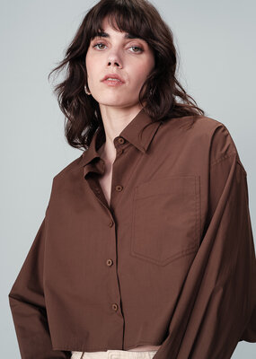 Grace & Mila 'Niamita' Cropped Buttondown Shirt