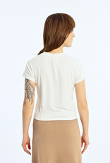 Molly Bracken 'Rumi' S/Slv Pearl Heart Detail Tee