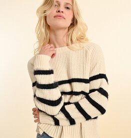 Molly Bracken 'Matilda' Oversized Fuzzy Stripe Sweater