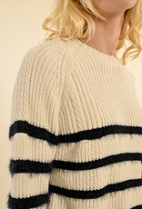 Molly Bracken 'Matilda' Oversized Fuzzy Stripe Sweater