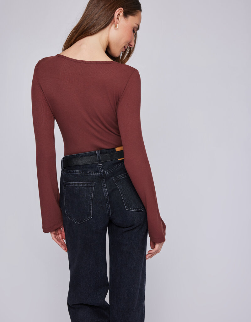 GENTLE FAWN 'Delilah' L/Slv Ribbed Crewneck Top