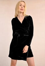 Molly Bracken 'Esme' Velvet Wrap Mini Dress