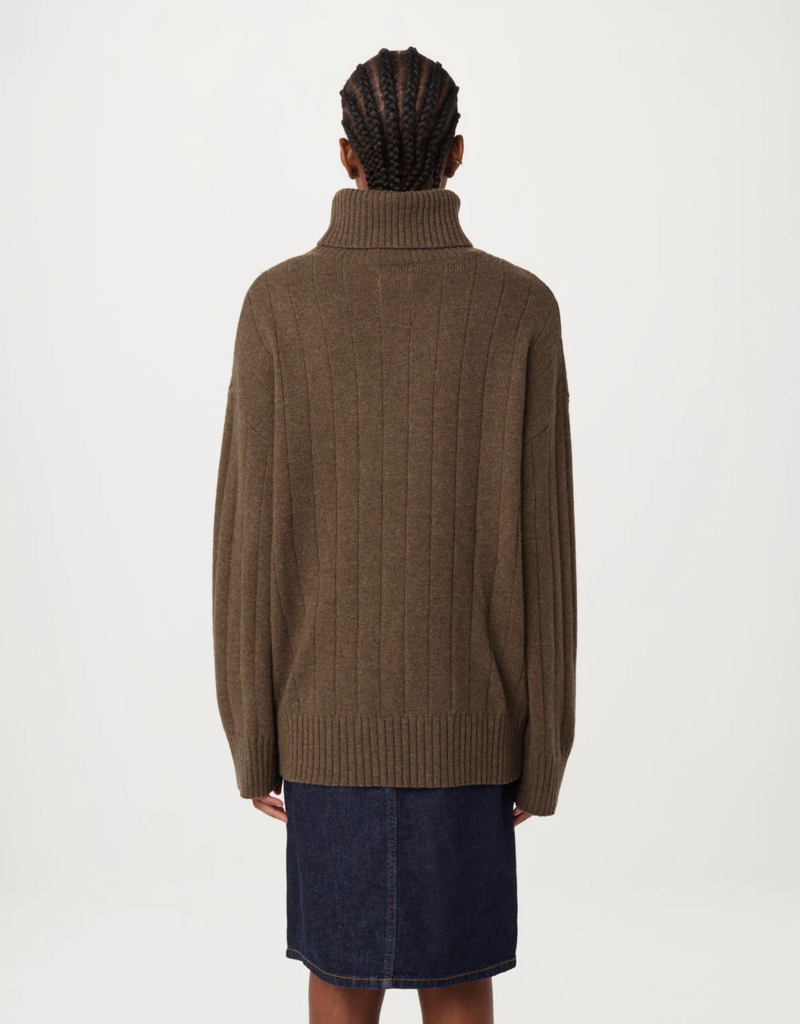 Frank & Oak 'Lambswool Turtleneck' Ribbed Knit Sweater