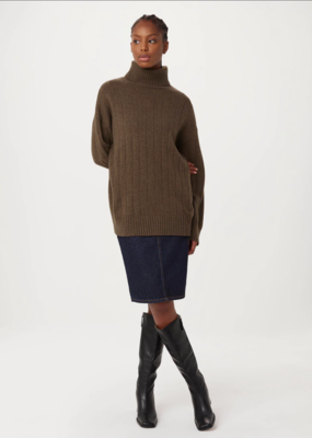 Frank & Oak 'Lambswool Turtleneck' Ribbed Knit Sweater