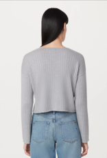 Frank & Oak 'Boat Neck' Crop Ribbed Knit Sweater